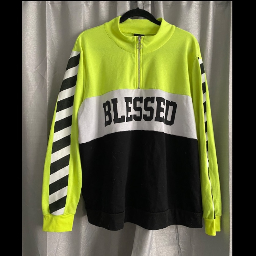 Blessed neon pullover